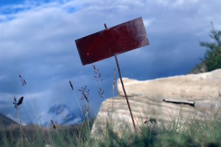 Retro metal signの写真素材