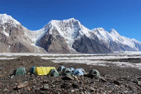 Kyrgyzstan - Central Tien Shan region base campの写真素材