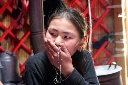 Kyrgyz yurt camp in Tien Shan mountainsのeditorial素材