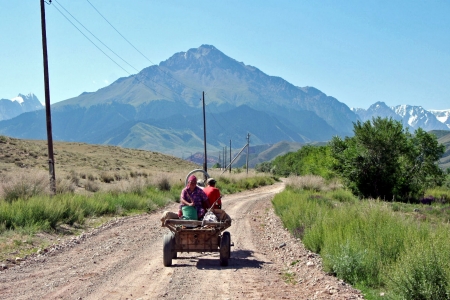 Typical Kyrgyz roadのeditorial素材