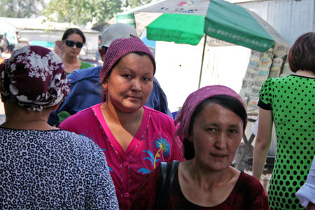 Bazaar in Bishkek, Kyrgyzstanのeditorial素材