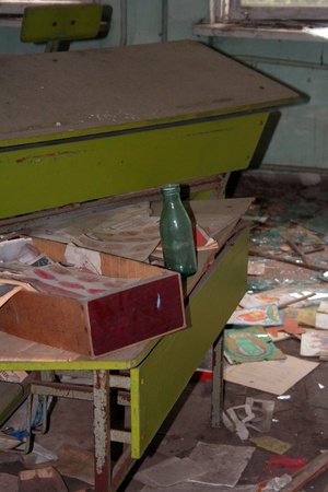 Chernobyl area. Lost city Pripyat. Modern ruins. のeditorial素材