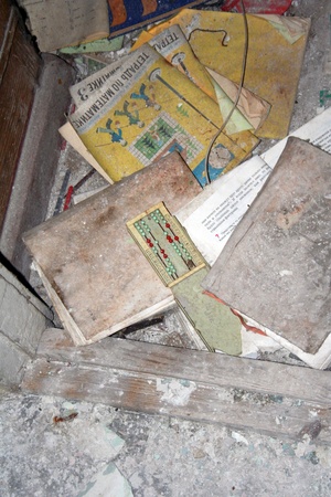 Chernobyl area. Lost city Pripyat. Modern ruins. のeditorial素材
