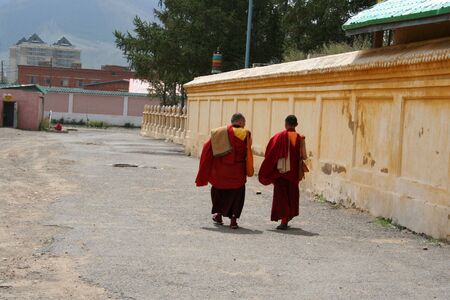 Gandan Monastery in Ulaanbaatar, Mongoliaのeditorial素材