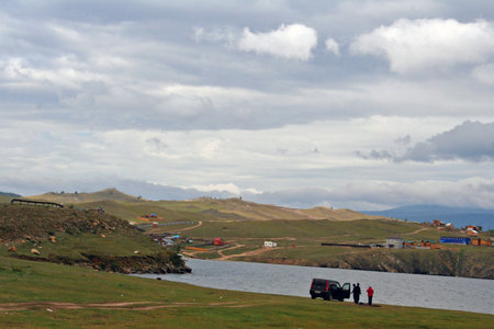 Olkhon island, lake Baikal, Siberia, Russia のeditorial素材