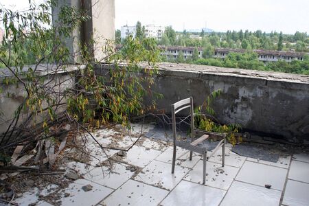 Chernobyl area  Lost city Pripyat  Modern ruins  のeditorial素材
