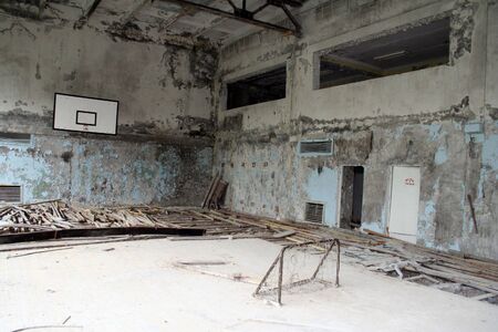 Chernobyl area  Lost city Pripyat  Modern ruins  のeditorial素材