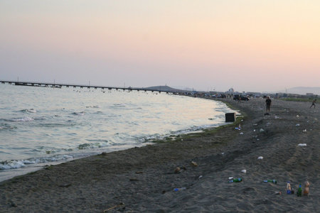 Caspian Sea, Azerbaijanのeditorial素材