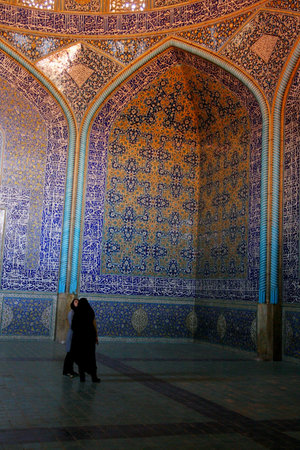 interior of Imam Mosque in Isfahan, Iran のeditorial素材