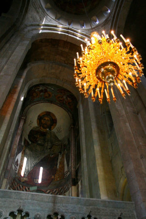 Orthodox cathedral church in Caucasus area, Georgia