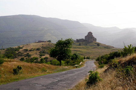 Jvari is a Georgian monastery of the 6th century near Mtskheta , eastern Georgia 