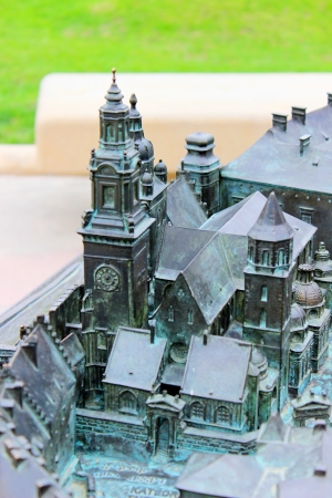 Wawel castle - bronze modelのeditorial素材