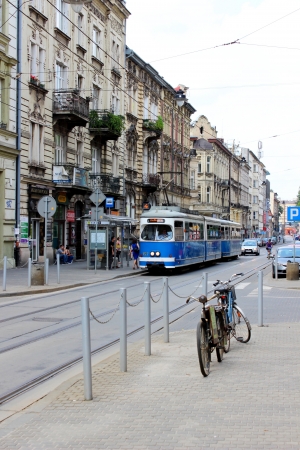 Karmelicka street, Krakow, Polandのeditorial素材
