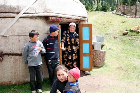 Yurt camp in central Asiaのeditorial素材