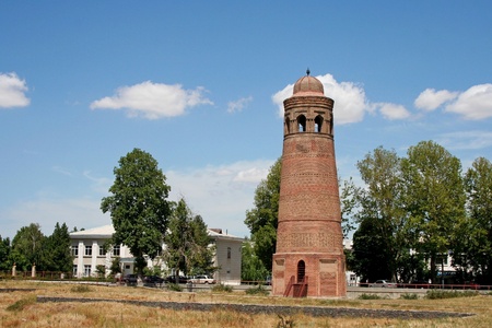 Minaret in Uzgen, Kyrgyzstanのeditorial素材
