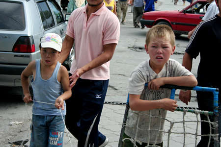 Bazaar in Kyrgyzstan のeditorial素材