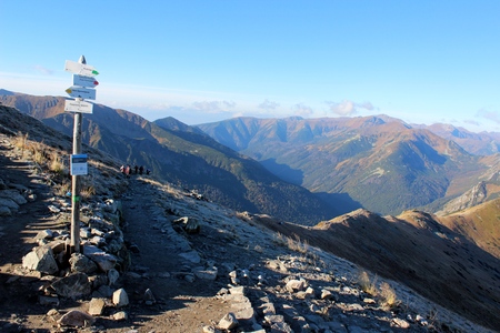 View from Kasprowy wierch in Tatra mountains, Poland のeditorial素材