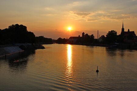 Sunset - Wroclaw, Polandの写真素材