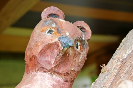 Wood carving workshop in Podlasie, Kanuki, Polandのeditorial素材