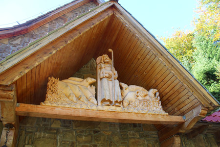 John Paul Church - Snieznica, Beskid Wyspowy, Polandのeditorial素材