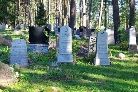 Muslim cemetery, Kruszyniany, Podlasie, Polandのeditorial素材