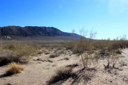 Sand dune in desert, national park Altyn-Emel, Kazakhstanの写真素材