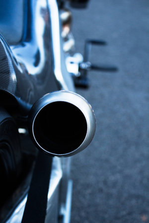 Muffler for motorcycleの写真素材