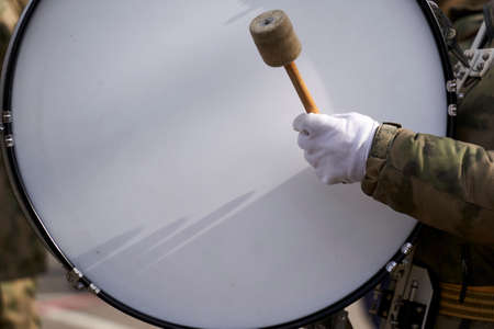 musicians of the military brass band plays the musical instrumentsの写真素材
