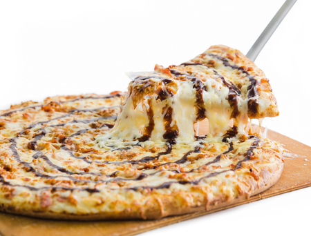 Pizza, cheese pizza. Delicious italian pizzaの写真素材