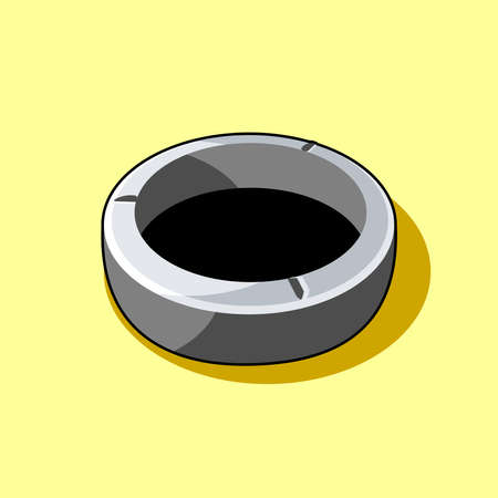 ashtray icon vector illustration on white backgroundのイラスト素材