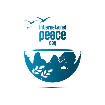 vector illustration of earth, world peace dayのイラスト素材
