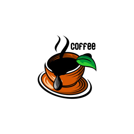 hot cup of coffee vector, coffee cafe logo, and moreのイラスト素材