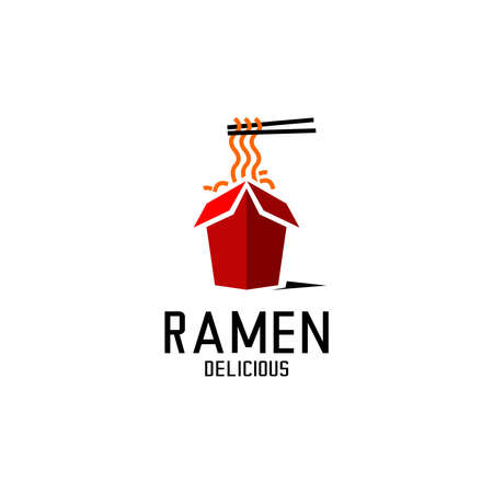 vector illustration of ramen or noodle logo, restaurant logoのイラスト素材