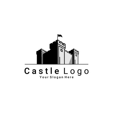 castle logo vector on white backgroundのイラスト素材
