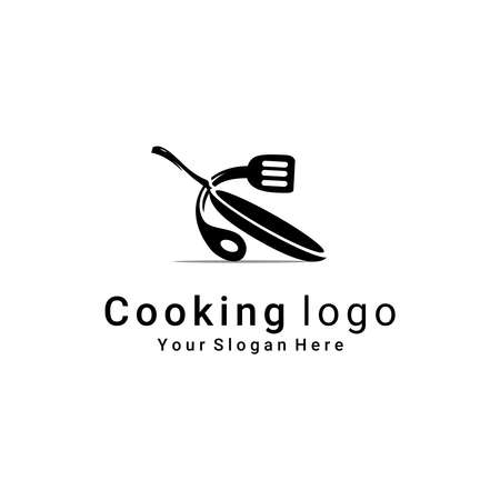 chef or restaurant logo design vectorのイラスト素材