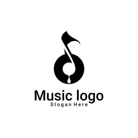 vector illustration of music logo, music studio, label, brandのイラスト素材