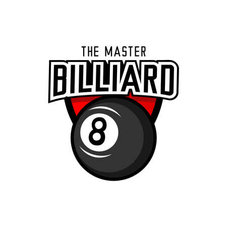 vektor logo billiard, bisa digunakan untuk logo team, templet, cafe dan barのイラスト素材