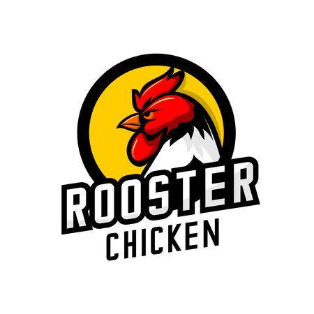 rooster logo vector on white backgroundのイラスト素材