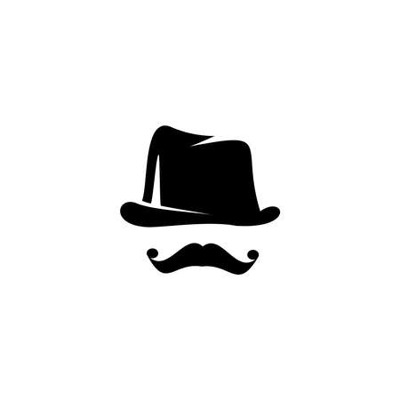 gentleman logo vector on white backgroundのイラスト素材