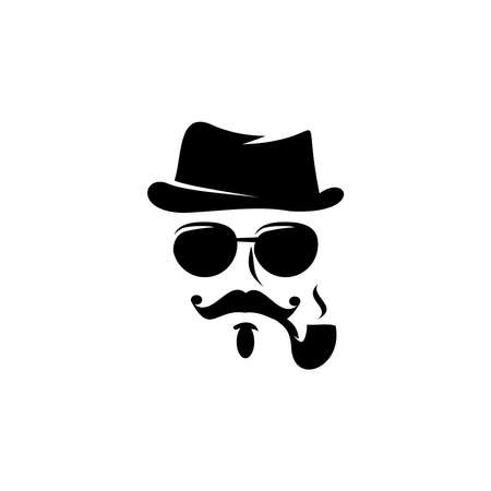 gentleman logo vector on white backgroundのイラスト素材
