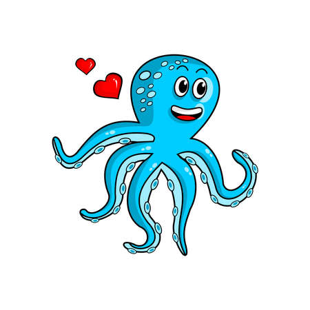 octopus logo vector on white backgroundのイラスト素材