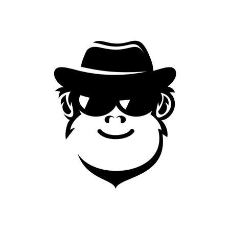 cute detective monkeyのイラスト素材