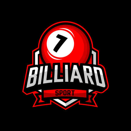 billiard logo illustration vector, ball billiardのイラスト素材