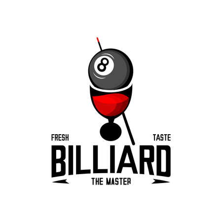 billiard sport design vector on white backgroundのイラスト素材