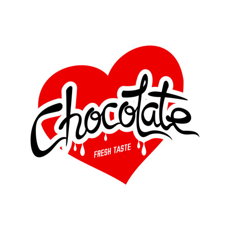 vector illustration of chocolate and love sign, chocolate dayのイラスト素材