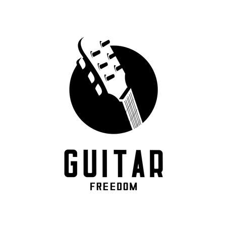 vector illustration of guitar, music vector iconのイラスト素材