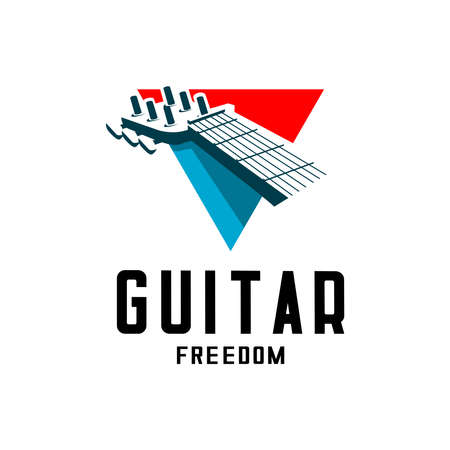 vector illustration of guitar, music vector iconのイラスト素材