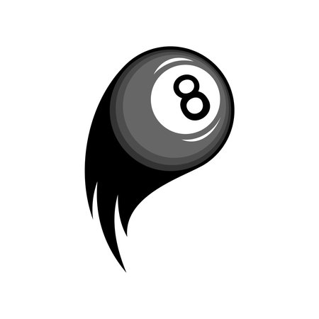 vector illustration of billiard ball logo on white backgroundのイラスト素材