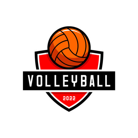 volleyball sport logo vector designのイラスト素材