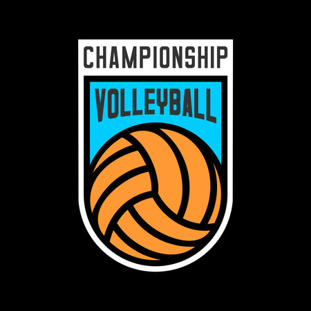 volleyball sport logo vector designのイラスト素材